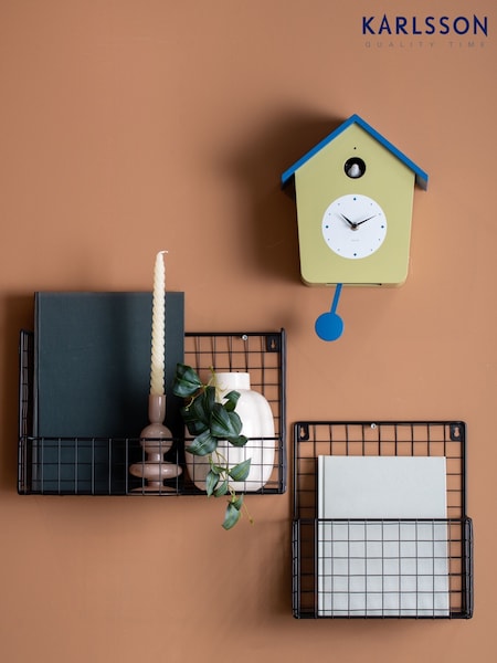 Karlsson Tea Green Classic Blue Cuckoo Wall Clock (W60016) | £59