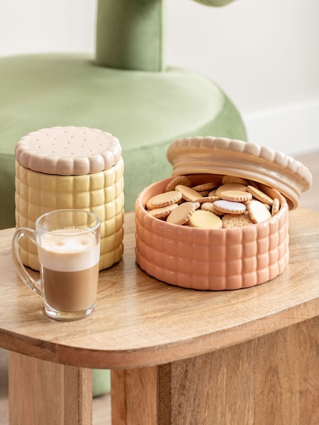 Present Time Peach Orange Biscuit Box Storage Jar (W60041) | £43