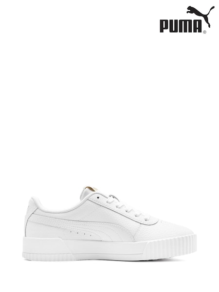 Puma White Womens Carina Lux Trainers (W60169) | £60
