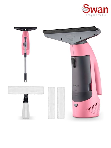 Swan Pink TV's Queen of Clean Cordless Window Vacuum Cleaner (W60219) | £40