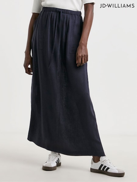 JD Williams Blue Linen Maxi Skirt (W60267) | £30