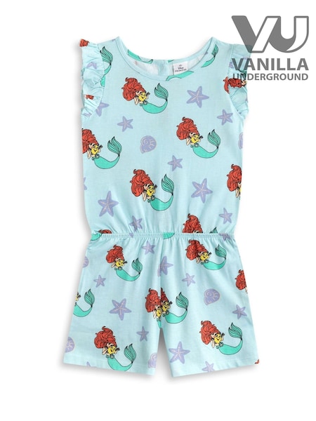 Vanilla Underground Blue Girls Disney Ariel Sleeveless Playsuit (W60290) | £18