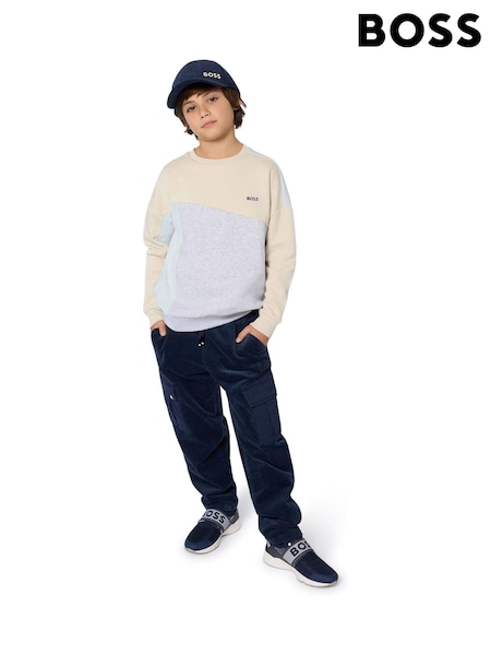BOSS Natural Logo Colourblock Sweatshirt (W60436) | £100 - £125