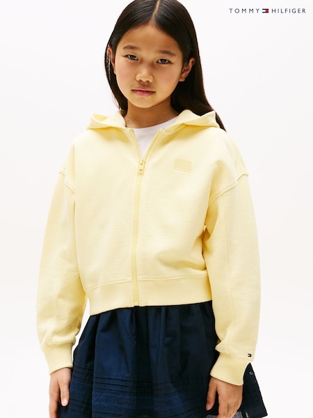 Tommy Hilfiger Yellow Relaxed Zip Thru Hoodie (W60729) | £50 - £60