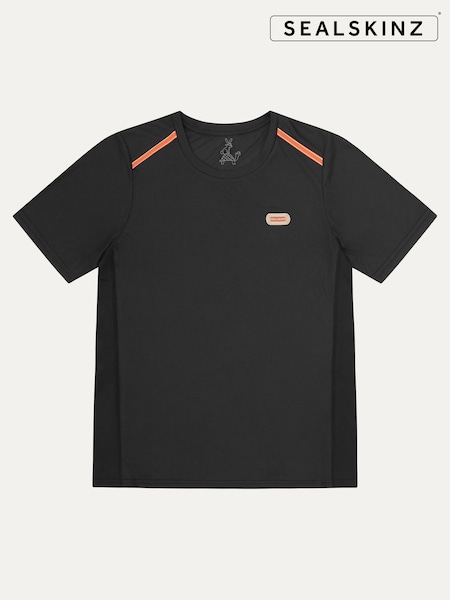 Sealskinz Women Keswick Ultra Light Running Black T-Shirt (W60852) | £45