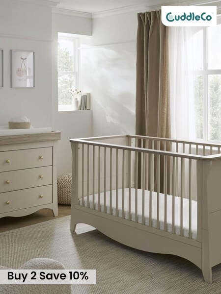 Cuddleco Cream 2 Piece Cashmere Clara Nursery Furniture Set (W60912) | £700