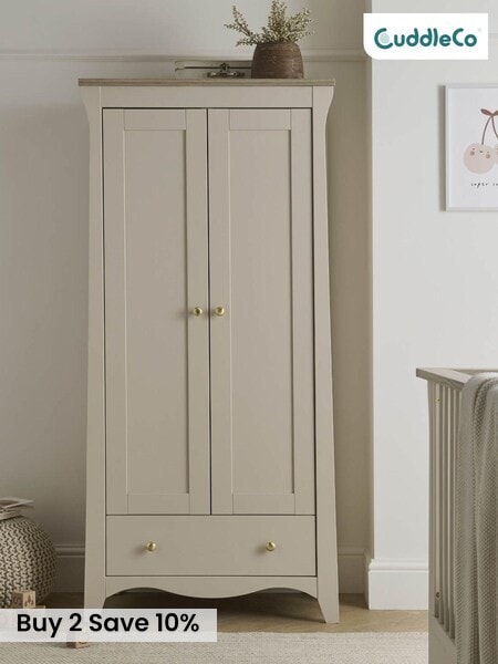 Cuddleco Cream Clara 2 Door Nursery Wardrobe (W60916) | £400