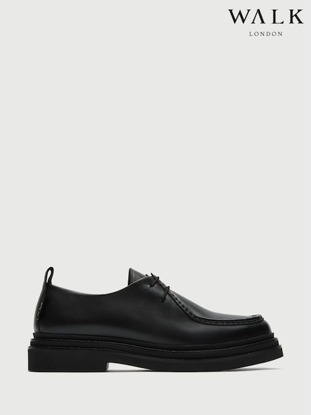 Walk London Black Brooklyn Apron Shoes (W60974) | £95