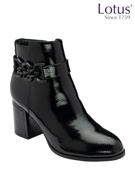 Lotus Black Formal Ankle Boots (W61103) | £65