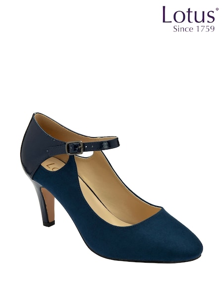 Lotus Blue Heeled Pump Court Shoes (W61107) | £50