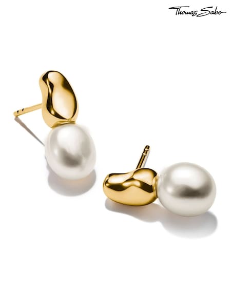 Thomas Sabo White Small Natural Beauty Studs Earrings (W61156) | £90