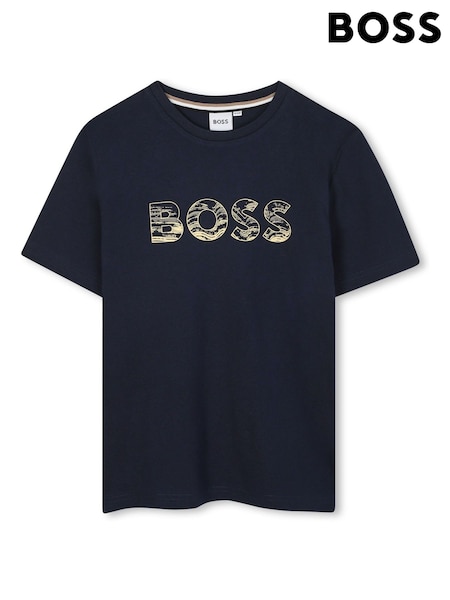 BOSS Blue Logo Short Sleeve T-Shirt (W61191) | £49 - £65