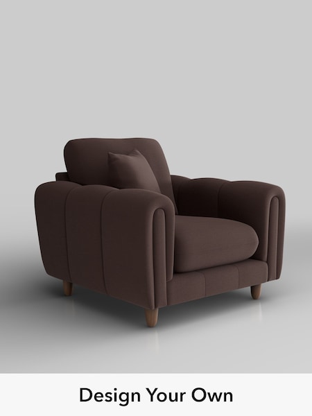 Fine Chenille Easy Clean/Chocolate Brown Odella (W61198) | £875