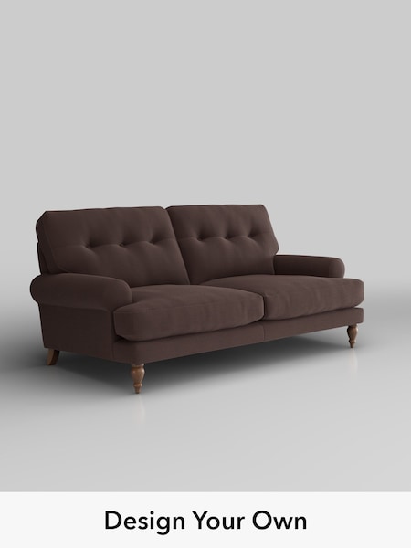 Fine Chenille Easy Clean/Chocolate Brown Erin Buttoned Back Deep Sit (W61199) | £1,275