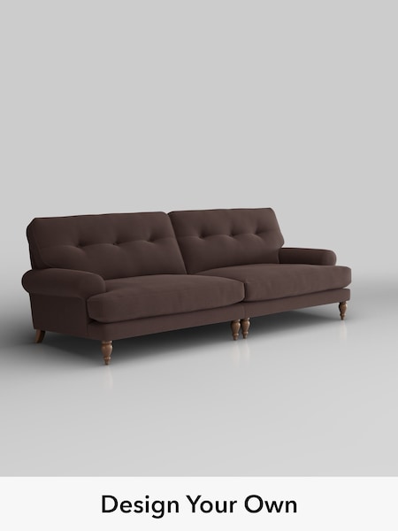 Fine Chenille Easy Clean/Chocolate Brown Erin Buttoned Back Deep Sit (W61199) | £1,475