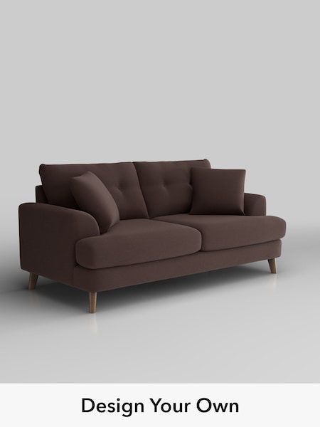 Fine Chenille Easy Clean/Chocolate Brown Parker Buttoned Back (W61201) | £1,425