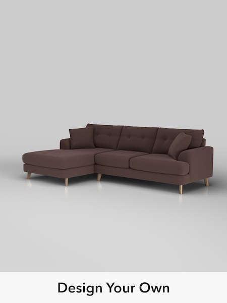 Fine Chenille Easy Clean/Chocolate Brown Parker Buttoned Back (W61201) | £2,350