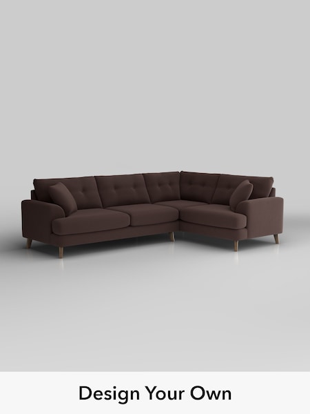 Fine Chenille Easy Clean/Chocolate Brown Parker Buttoned Back (W61201) | £2,475