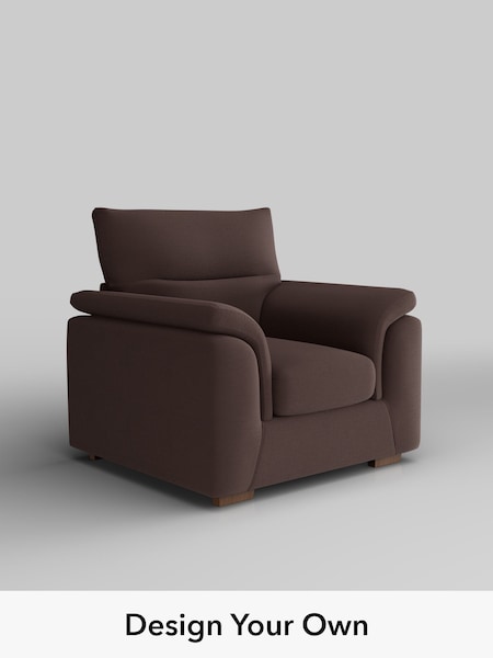 Fine Chenille Easy Clean/Chocolate Brown Hayden Highback (W61207) | £750