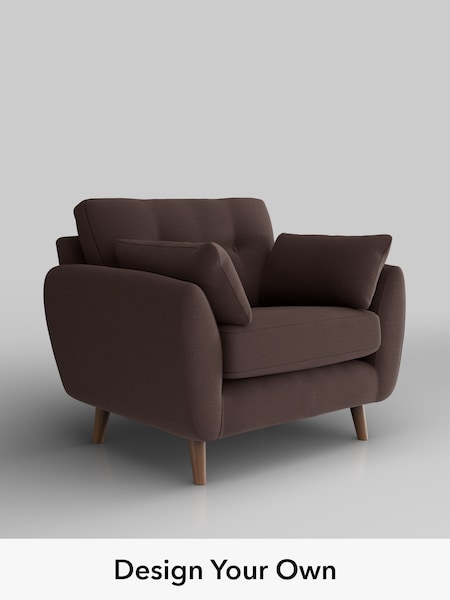 Fine Chenille Easy Clean/Chocolate Brown Wilson Buttoned Back (W61212) | £699