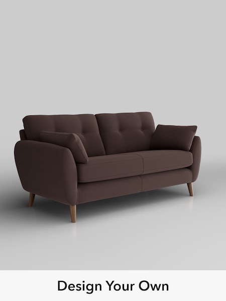 Fine Chenille Easy Clean/Chocolate Brown Wilson Buttoned Back (W61212) | £1,050