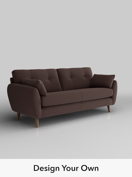 Fine Chenille Easy Clean/Chocolate Brown Wilson Buttoned Back (W61212) | £1,150