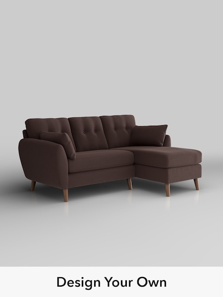 Fine Chenille Easy Clean/Chocolate Brown Wilson Buttoned Back (W61212) | £1,575