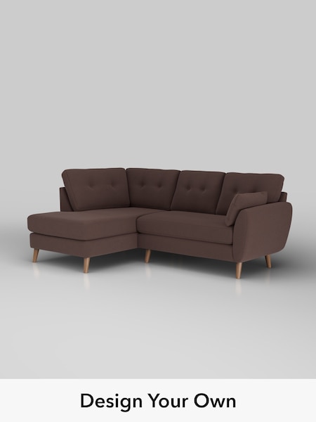 Fine Chenille Easy Clean/Chocolate Brown Wilson Buttoned Back (W61212) | £1,675