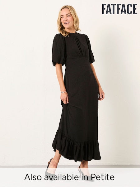 FatFace Mila Black Midi Dress (W61232) | £72