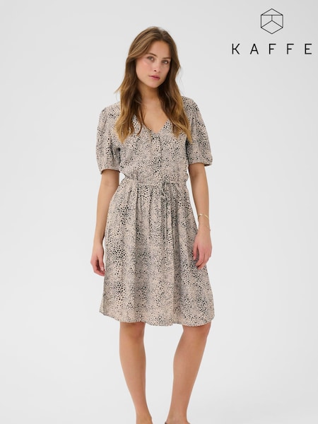 Kaffe KAliana Short V-Neck Black Dress (W61297) | £75