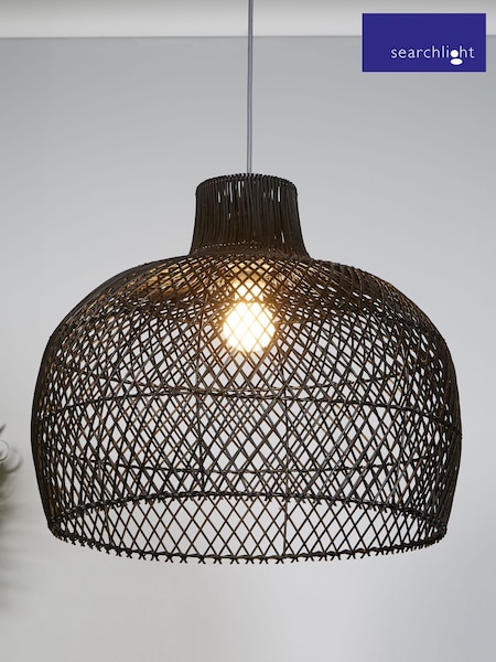 Searchlight Black Phuket Rattan Easy Fit Lampshade (W61353) | £98