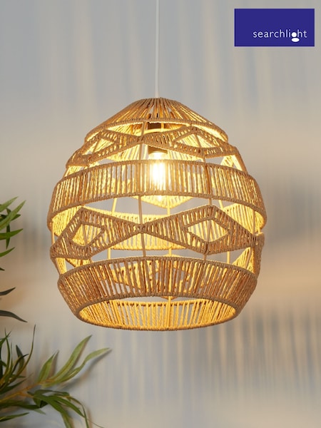 Searchlight Natural Kaia Woven Easy Fit Pendant (W61451) | £25