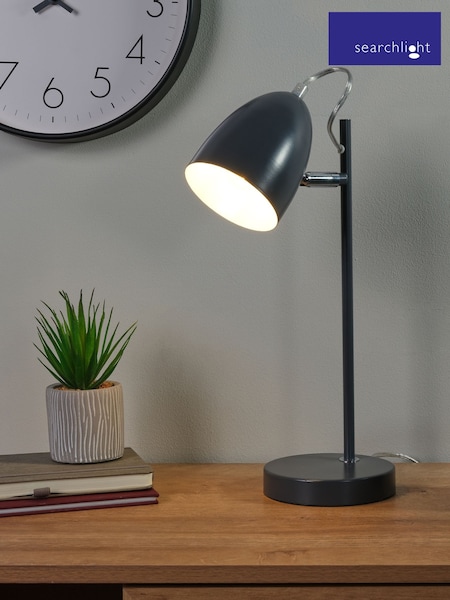 Searchlight Charcoal Grey Phineas Desk Lamp (W61452) | £20