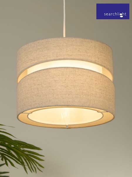 Searchlight Oatmeal Loren Two-Tier Shade (W61465) | £20