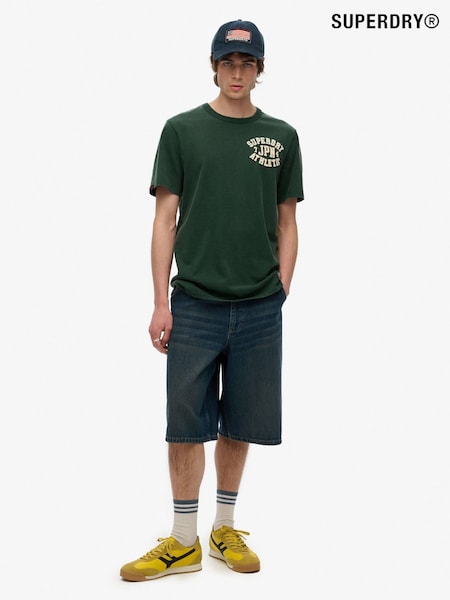 Superdry Green 100% Cotton Vintage Athletic Short Sleeve T-Shirt (W61487) | £35
