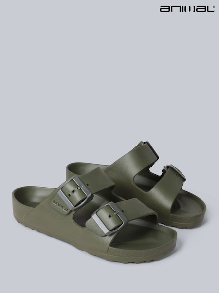 Animal Green Womens Shore Sliders (W61546) | £23