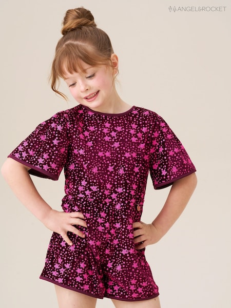 Angel & Rocket Red Nova Sequin Playsuit (W61578) | £36 - £43