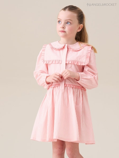 Angel & Rocket Pink Frankie Candy Stripe Shirt Dress (W61646) | £34 - £38