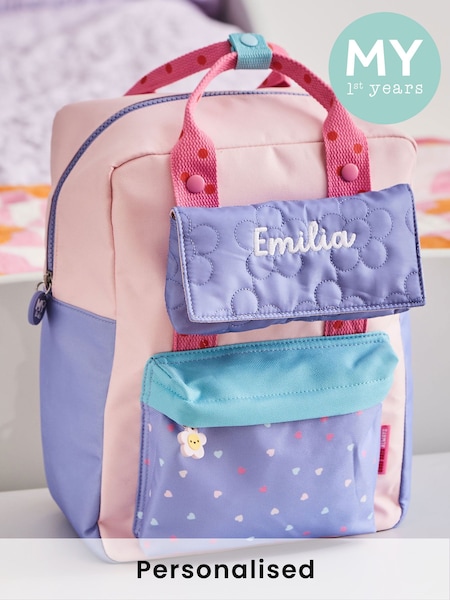 My Kids by My 1st Years Personalised Medium Bubble Pop Grab Handle Backpack and Purse (W61677) | £41