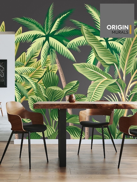 Origin Murals Black Tropical Palm Trees 2.8m x 3.5m Wall Mural (W61760) | £73
