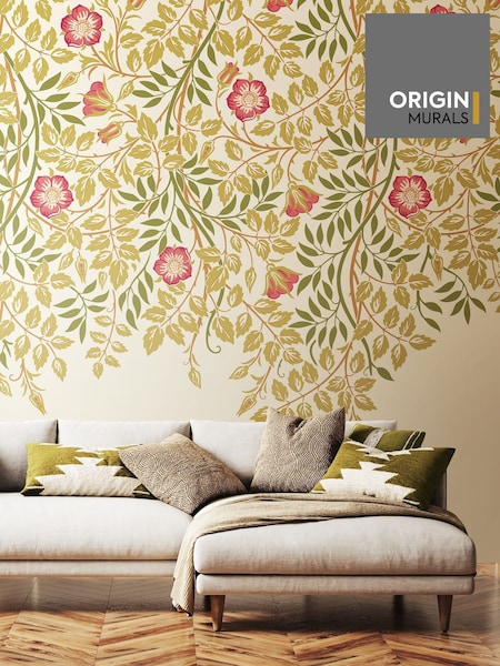 Origin Murals Rose Pink Cascading Rosehip Wall Mural (W61762) | £115