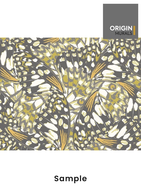Origin Murals Black and Olive Green Butterfly Wings A4 Wallpaper Sample (W61781) | £3