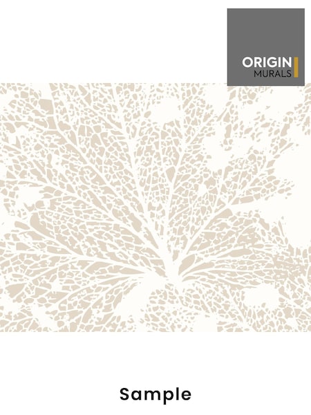 Origin Murals Natural Linen Skeleton Leaf A4 Wallpaper Sample (W61784) | £3