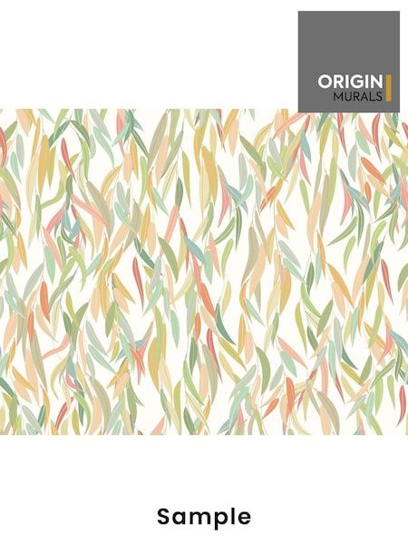 Origin Murals Apple Green Willow Leaves A4 Wallpaper Sample (W61786) | £3