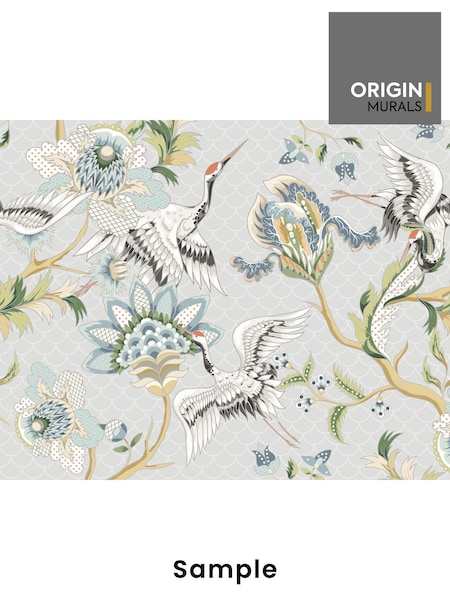 Origin Murals Grey Cranes in Flight A4 Wallpaper Sample (W61795) | £3