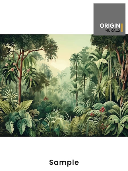 Origin Murals Forest Green Jungle Trees A4 Wallpaper Sample (W61799) | £3