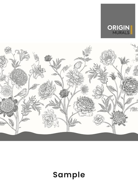 Origin Murals Black and White Skeleton Leaf A4 Wallpaper Sample (W61800) | £3