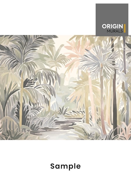 Origin Murals Natural Stone Pretty Palms Print A4 Wallpaper Sample (W61804) | £3