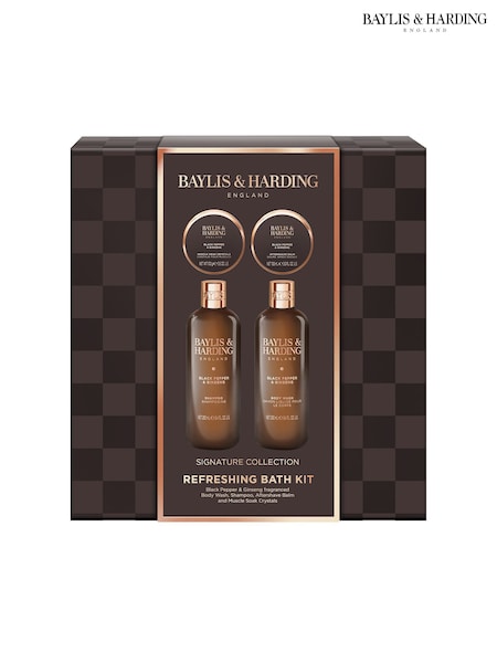 Baylis & Harding Black Pepper & Ginseng Mens Luxury Bath Kit Gift Set (W61913) | £20