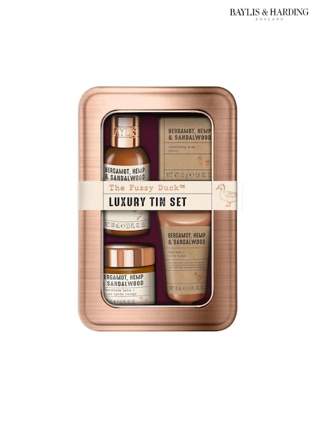 Baylis & Harding The Fuzzy Duck Bergamot, Hemp & Sandalwood Mens Luxury Grooming Tin Gift Set (W61917) | £16